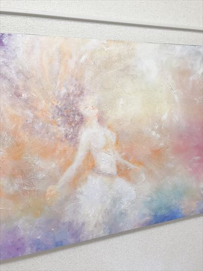 天使が描かれたパステル画
