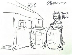 セッションで見えた光景のスケッチ|酒場の場面