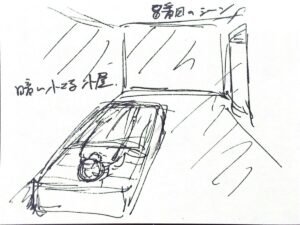 セッションで見えた光景のスケッチ|部屋の場面